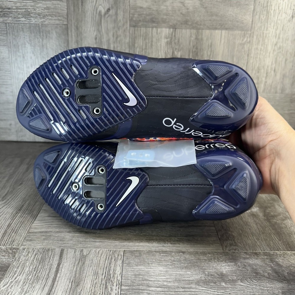 Nike SuperRep Cycle Women 6.5 Navy Multi Color Floral Spin Shoes NEW DH3395-400 - Picture 7 of 9